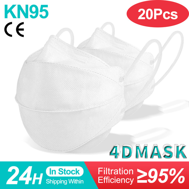 4D Mascarilla FPP2 هومولوكادا 4 طبقات قناع وجه واقي الجهاز التنفسي CE KN95 Mascarillas Negras قابلة لإعادة الاستخدام ffp2fan شهادة