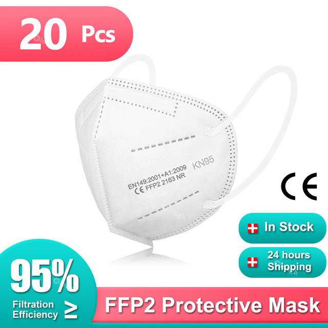 1-100pcs KN95 Masks ffp2fan ffpp2 Mouth Mask Reusable KN95 Respirator FPP2 Masque FFP2 Protective Face Mascarillas Masken CE