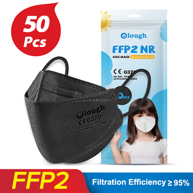 أقنعة إيلو FPP2 للأطفال 6-12 سنة الأسماك الكورية Mascarilla Infantil FPP2 قابلة لإعادة البيع 4 طبقات FFP2 KN95 قناع للأطفال