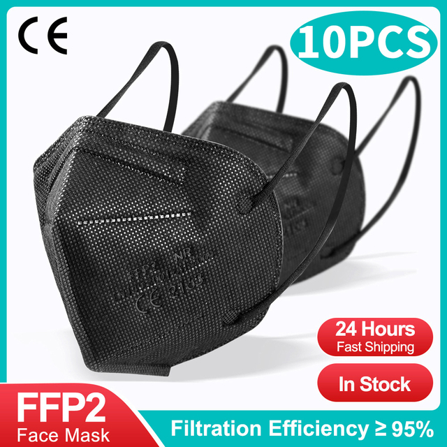 5-200pcs FFP2 Mask Mouths Mascara N95 Virus Fabric Face Masks Kn95 Workplace Supplies Safety Protection Security ffp2fan