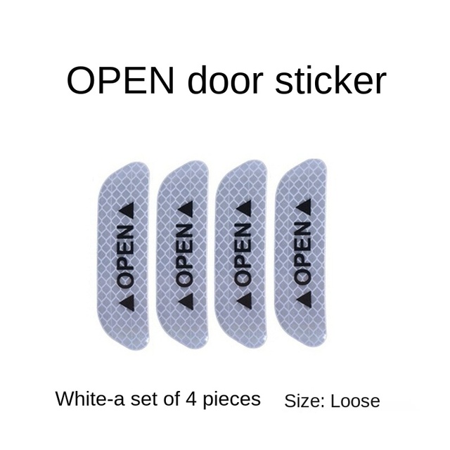 Car Reflective Stickers Safety Warning Stickers Open Door Wheel Eyebrow Rear Bumper Night Anti-scratch Decoration