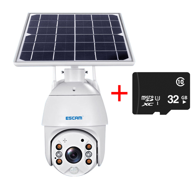 ESCAM QF280 1080p Wifi Version Shell Solar Security Surveillance Camera Waterproof Camera Smart Home Two Way Audio No Battery