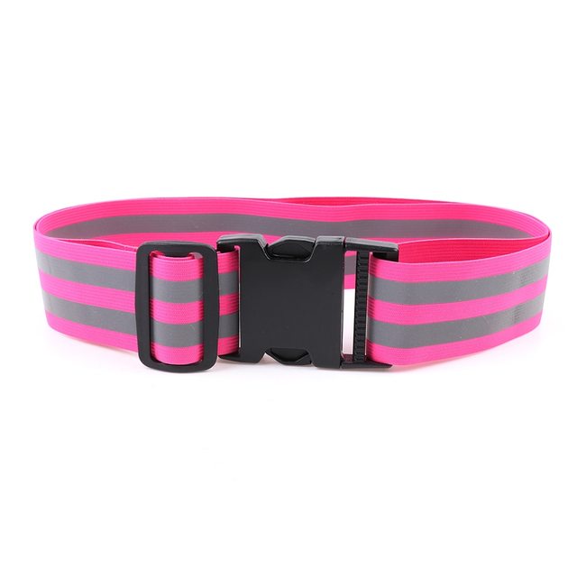 Safety Reflective Belt Elastic Band Waist Protection Reflective Night Running Safety Belt For Running Cycling Walking