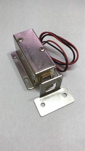 12V 0.8A Electronic Small Cabinet Lock Long Time Power Inclined Spring Bolt Solenoid Drawer Latch