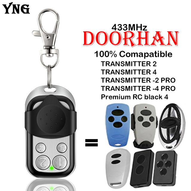 3pcs door han remote control door transmitter 4 433MHz dynamic code door keychain for barrier