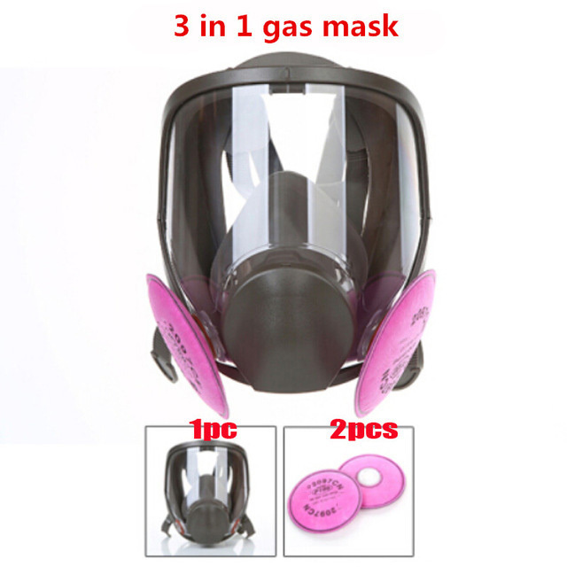 Protection 3/15/17 in 1 Safety Respirator Gas Mask Same For 6800 Gas Mask Painting Spraying Full Face Face Respirator