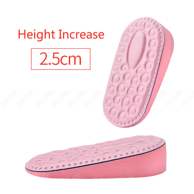 Memory Foam Invisible Height Increase Insoles For Women's Shoes Soles Inner Heel Insert Molds Lift Increase Insoles