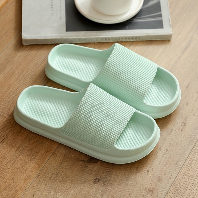 Home slippers anti-skid flip flops women's sandals women's fashion soft sole EVA indoor slides thick platform simple cloud slippers