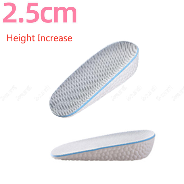 Memory Foam Height Increasing Insoles for Men Women's Shoes Sneakers Heel Insert Comfort Deodorant Shoe Sole Lift Mold