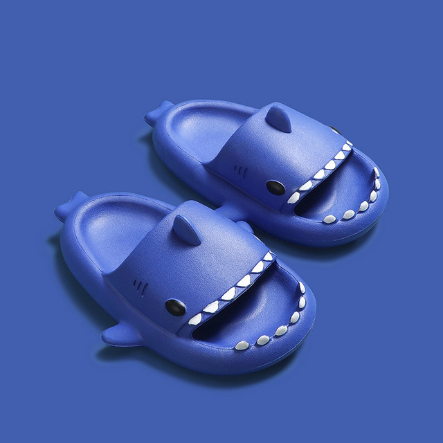 2021 summer indoor outdoor slippers lovely cartoon shark shape slides women shoes parent-child children flip flops men couples