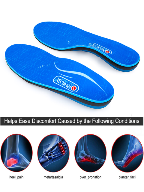 Plantar Fasciiti Orthotic Insoles Flat Feet Plantillas Arch Support Orthotic Insole Sneakers Insert Men Women Sneakers Cushion