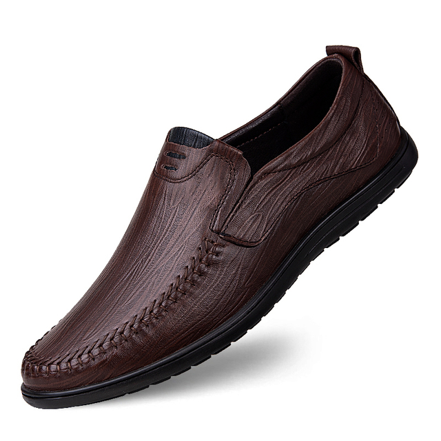 Men's genuine leather shoes moccasin slip-on shoes casual driving shoes