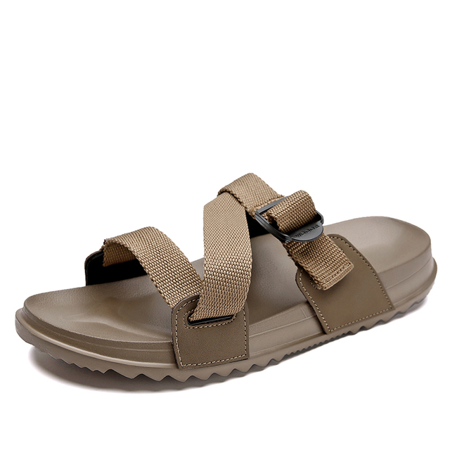 men sandals summer men fabric sandals black khaki unisex plus size flats sandals outdoor slippers for women men