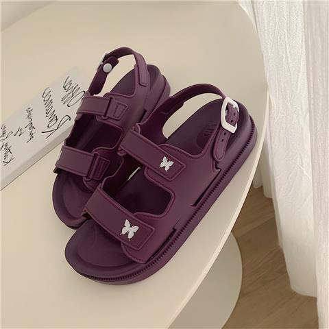 Women Sandals 2021 Lolita Shoes Platform Kawaii Summer Flip Flops Butterfly Casual Roman Vintage Fashion Female Flat Shoes