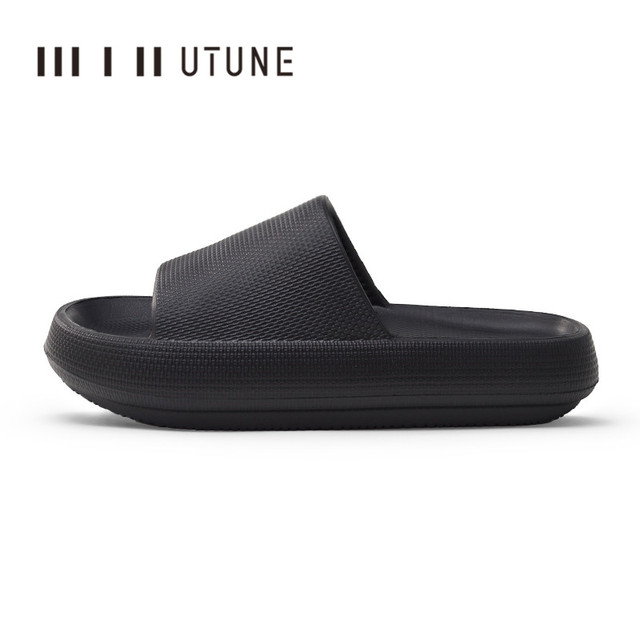 UTUNE Big Size Sippers Men Platform Shoes EVA Soft Indoor Slides for Men Anti-Slip Summer Sandals Women Bathroom Shower Shoes