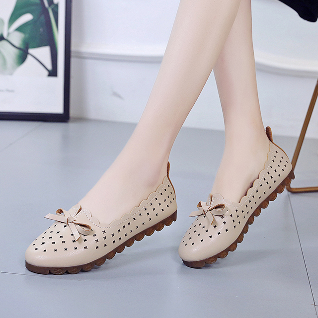 2022 Spring New Summer White Sneakers Women Mesh Flat Shoes Nurse Flats Shoes Casual Ballet Shoes Women 40