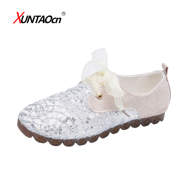 Women's canvas shoes summer 2021 new Korean style all-matching flat shoes mesh surface breathable shoes casual soft sole shoes