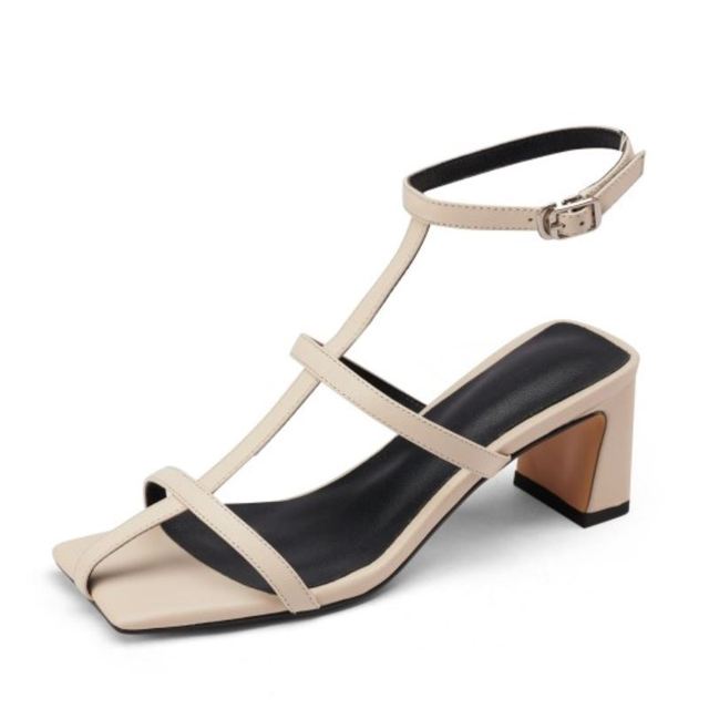 Tuyoki Size 33-40 Women Real Leather Sandals Fashion Buckle High Heels Summer Shoes Woman Sexy Party Office Lady Shoes