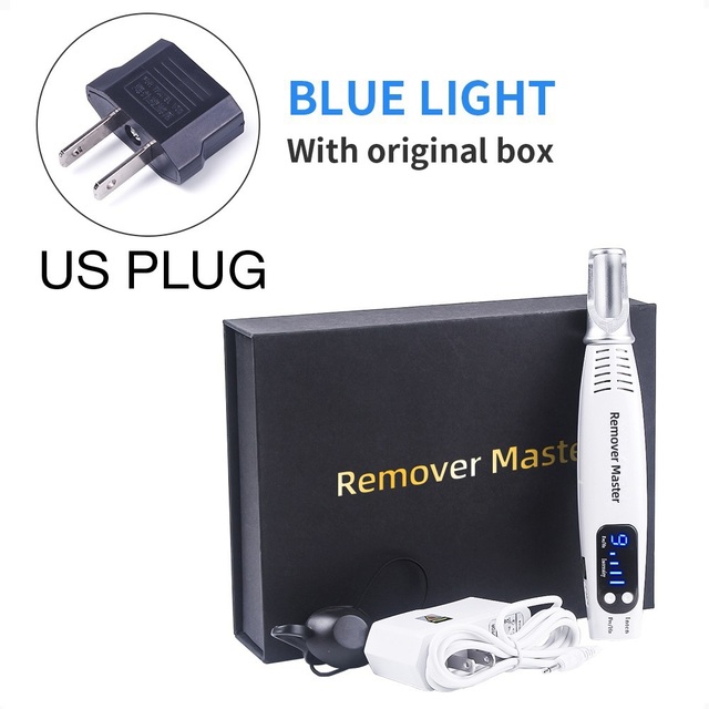 Laser pen, tattoo removal, acne removal, dark spot removal, professional blue and red laser pen for tattoo removal, laser pen for cleaning acne and dark spots. pigmentation removal machine