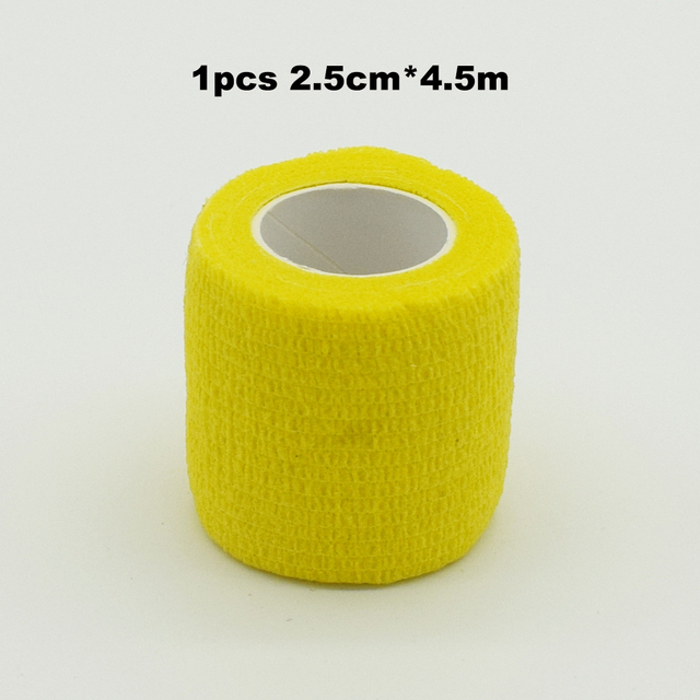 1pc Disposable Self-adhesive Colorful Latex Medical Wrap Athletic Tape To Handle Tightening Tube Of Tattoo Accessories