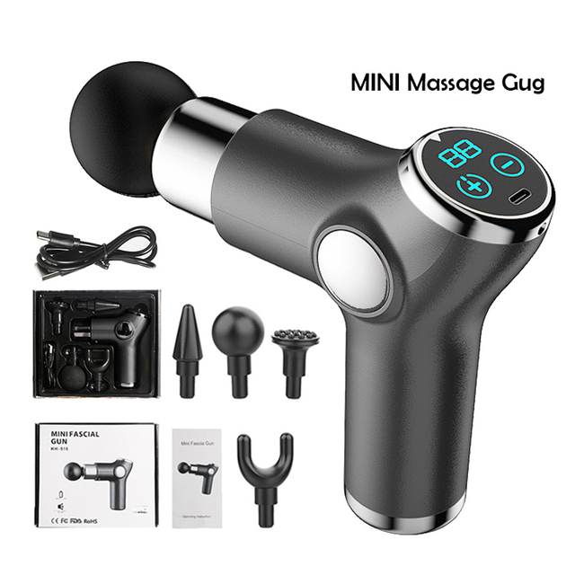 FORDK Muscle Massage Gun Mini Pocket 32 ​​Speed ​​Vibration Electric Back Neck Massager Gun for Body Deep Relief Pain Massage Pistol