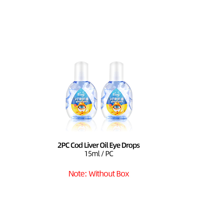 Improve eyesight 15ml high quality eye drops cod liver oil relieve blurred vision clean eye drop detox discomfort