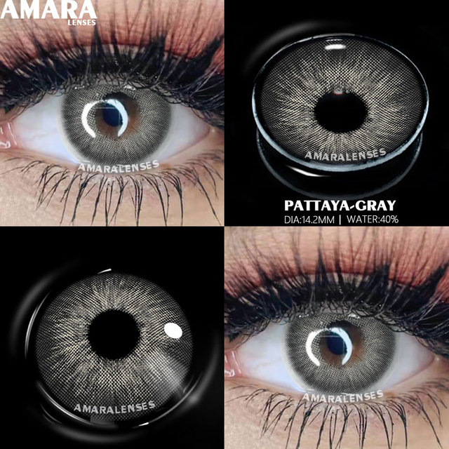 Amara Natural Colored Contact Lenses Blue 2pcs Beautiful Contacts Pupils Colored Contact Lens Yearly Makeup Cosmetics Contact Lens