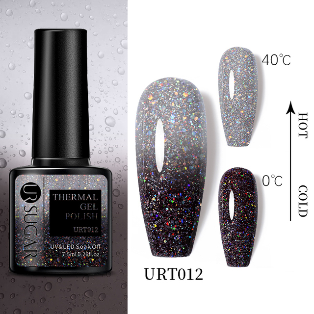 UR SUGAR Thermal Nail Polish Shiny Sequins Effect Color Change Gel Varnish All For Manicure Nails Art UV Semi Permanent Gelak