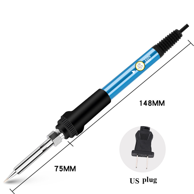 Adjustable temperature 60W soldering iron internal heating type household electronic soldering repair tool and arc tin wire