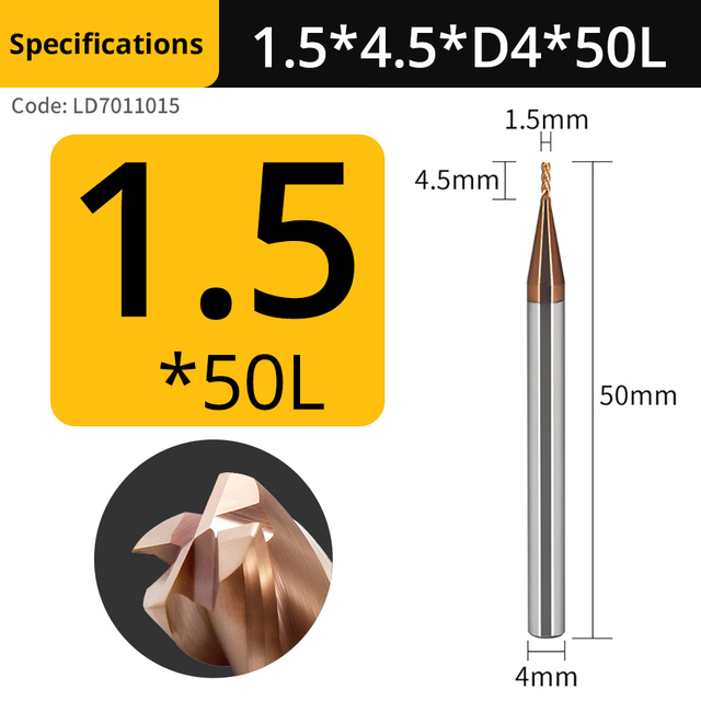 VACK HRC55 Carbide End Mill 4 Flutes Milling Cutter Alloy Coating Tungsten Steel Cutting Tools For CNC Routers