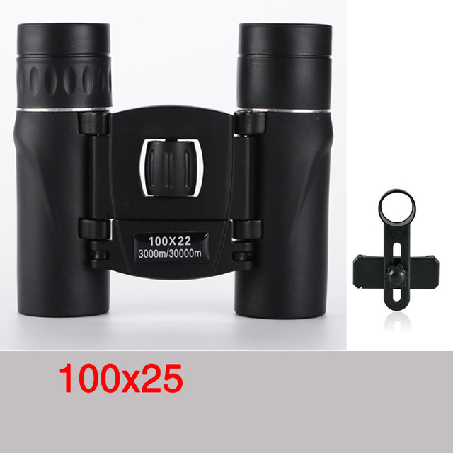 HD 5000m Portable Mini Zoom Binoculars Powerful 300x25 Folding Binoculars Long Distance Low Light Night Vision Professional