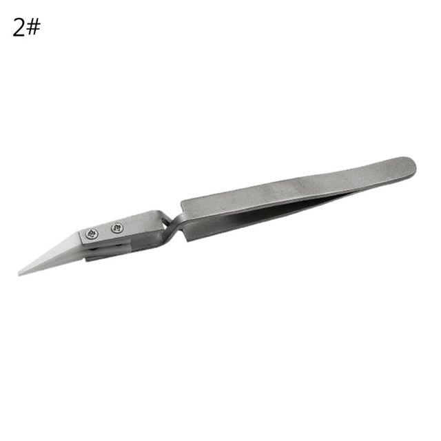 Stainless Steel Ceramic Tweezers, Magnetic Acid Resistant Tweezers, Precision Clamp, Contrasting Conical Elbow, Direct Connection