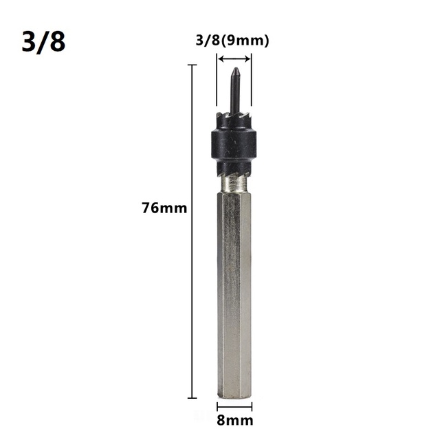 XCAN - Stainless Steel Double Sided Metal Drill Bits, 3/8", 5/16"