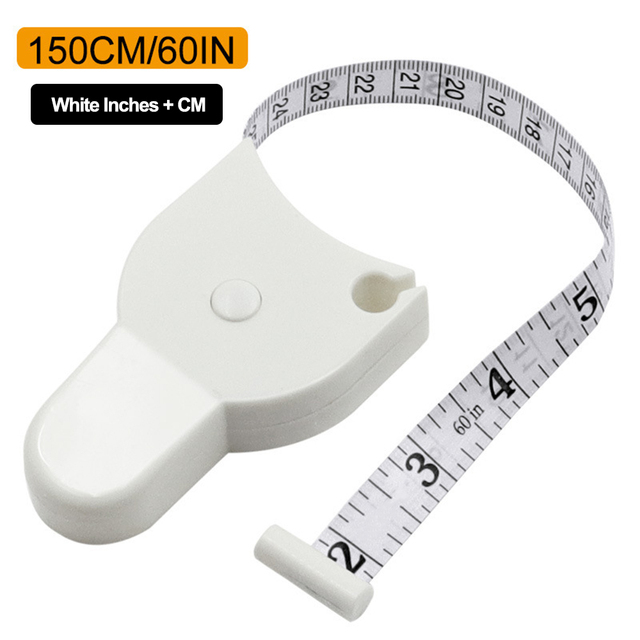 Self-tightening Tape Measure Centimeter Inch For Body Waist Keep Fit Measuring Tools 150cm/60inch Automatic Telescopic Circle Ruler