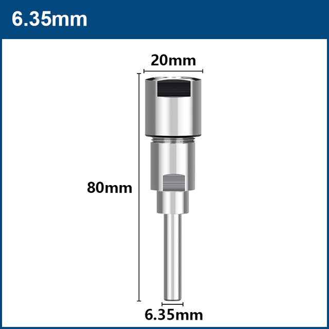 XCAN Router Bit Extension Rod 6/6.35/8/12/12.7mm Shank Wood Milling Cutter Tool Collet Holder Engraving Extension Machine