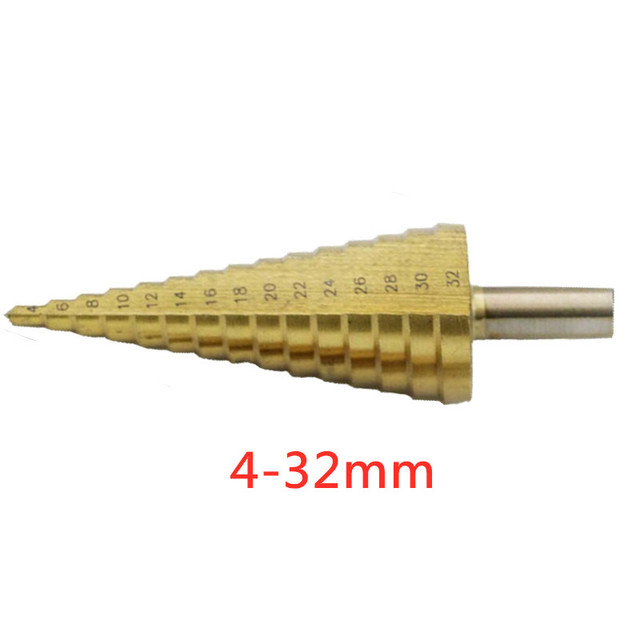 High Speed ​​Steel Step Drill Bit For Metal Wood Hole Cutter HSS Titanium Coated Drill Big Size Power Tools 4-32mm 4-42mm