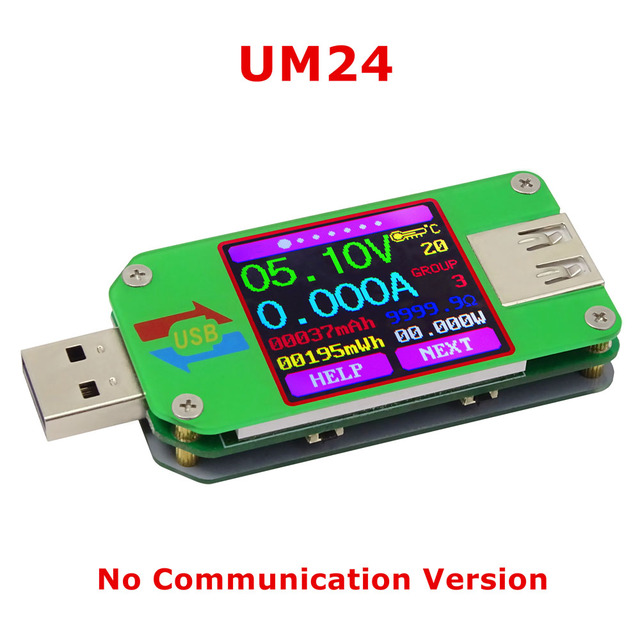 UM24 UM24C for APP USB 2.0 LCD Display Voltmeter Ammeter Battery Charge Voltage Current Meter Cable Resistance Tester-12006014