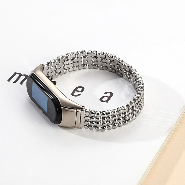 For Mi Band 5 6 Strap Metal Stainless Steel For Xiaomi Mi Band 4 3 Strap Global Version Compatible Miband Bracelet Wristband