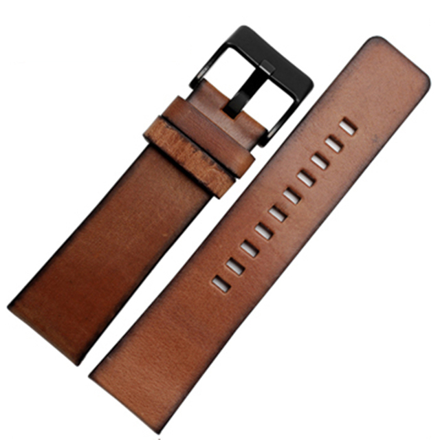 Retro genuine leather watchband for diesel DZ4343 DZ4323 DZ7406 watch strap vintage Italian leather 22mm 24mm 26mm men bracelet