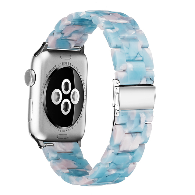 resin watches for apple watch 7 6 5 band 44mm iwatch 42mm series 4 3 2 wrist strap accessories loop 40mm replacement bracelet