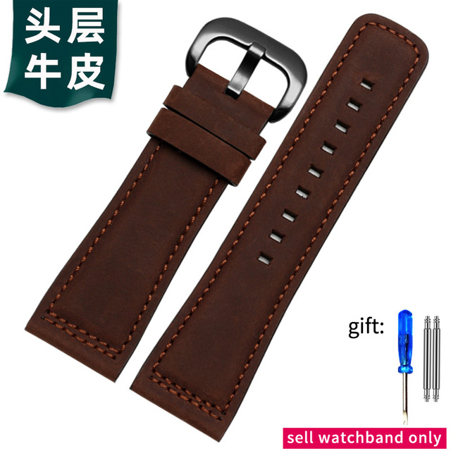 Genuine Leather Watch Band Men For Seven Friday M2/02 P1B/01 P2B/02 First Layer Cowhide Leather Bracelet Female 28mm Watch Strap