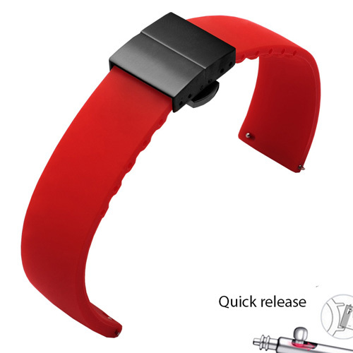 Waterproof silicone watchabnd 20mm 22mm black white red bracelet for Amazfit 2S GTS outdoor silicone strap quick release