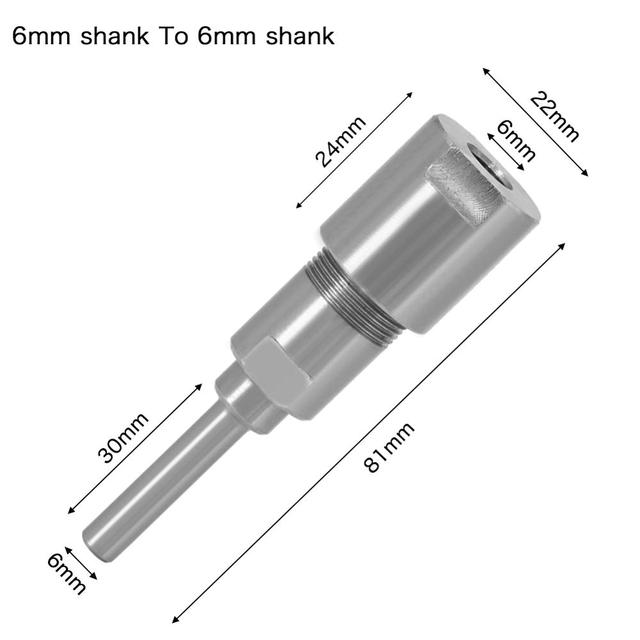 Binoax Router Bit Extension Rod Collet Drilling Machine Extension Milling Wood Cutting Machine 1/4(1/2) Inch 6/8/12mm Shank