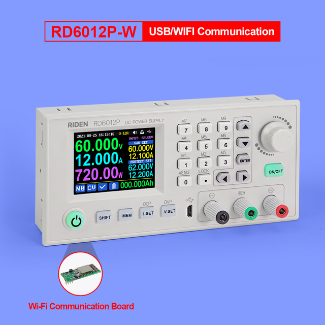 RD RD6012P RD6012PW USB WIFI 5 Digits DC to DC Voltage Step Down Power Supply Adjustable Potential Converter Voltmeter 60V 12A