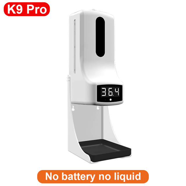 K9 Pro Wall Mounted Infrared Thermometer LCD Display Handsfree Digital Forehead Thermometer for Restaurant Factory Market