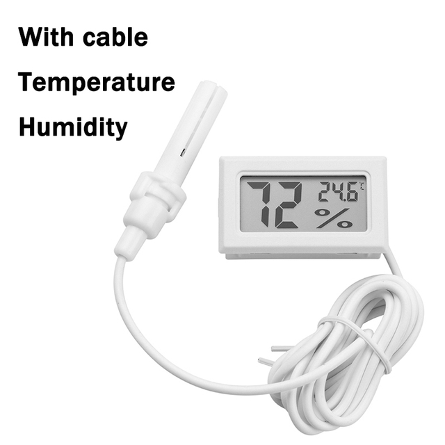 Mini Temperature Sensor Digital LCD Thermometer Hygrometer Indoor Waterproof Thermometer Meter