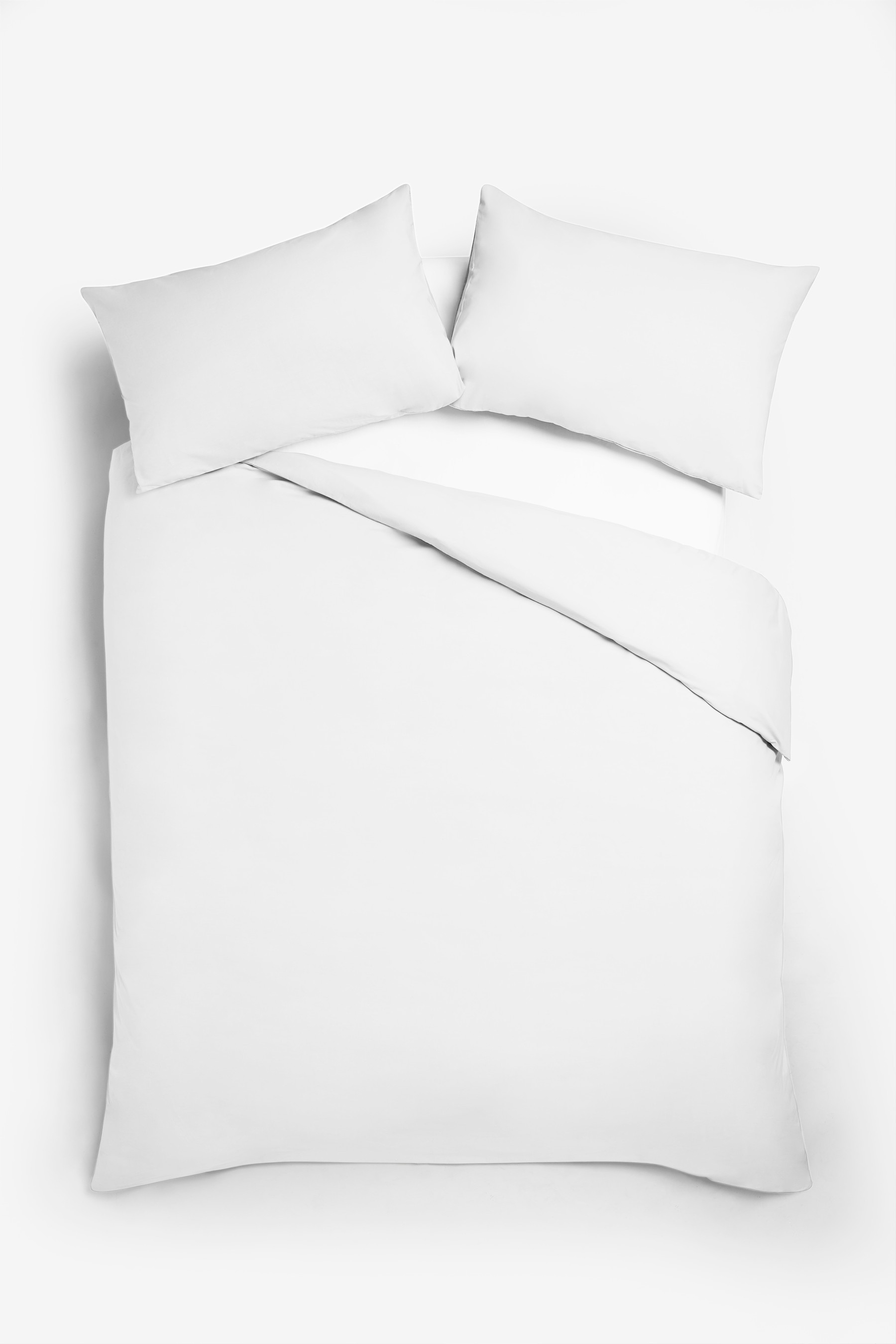 Cotton Rich Duvet Cover and Pillowcase Set Plain Percale