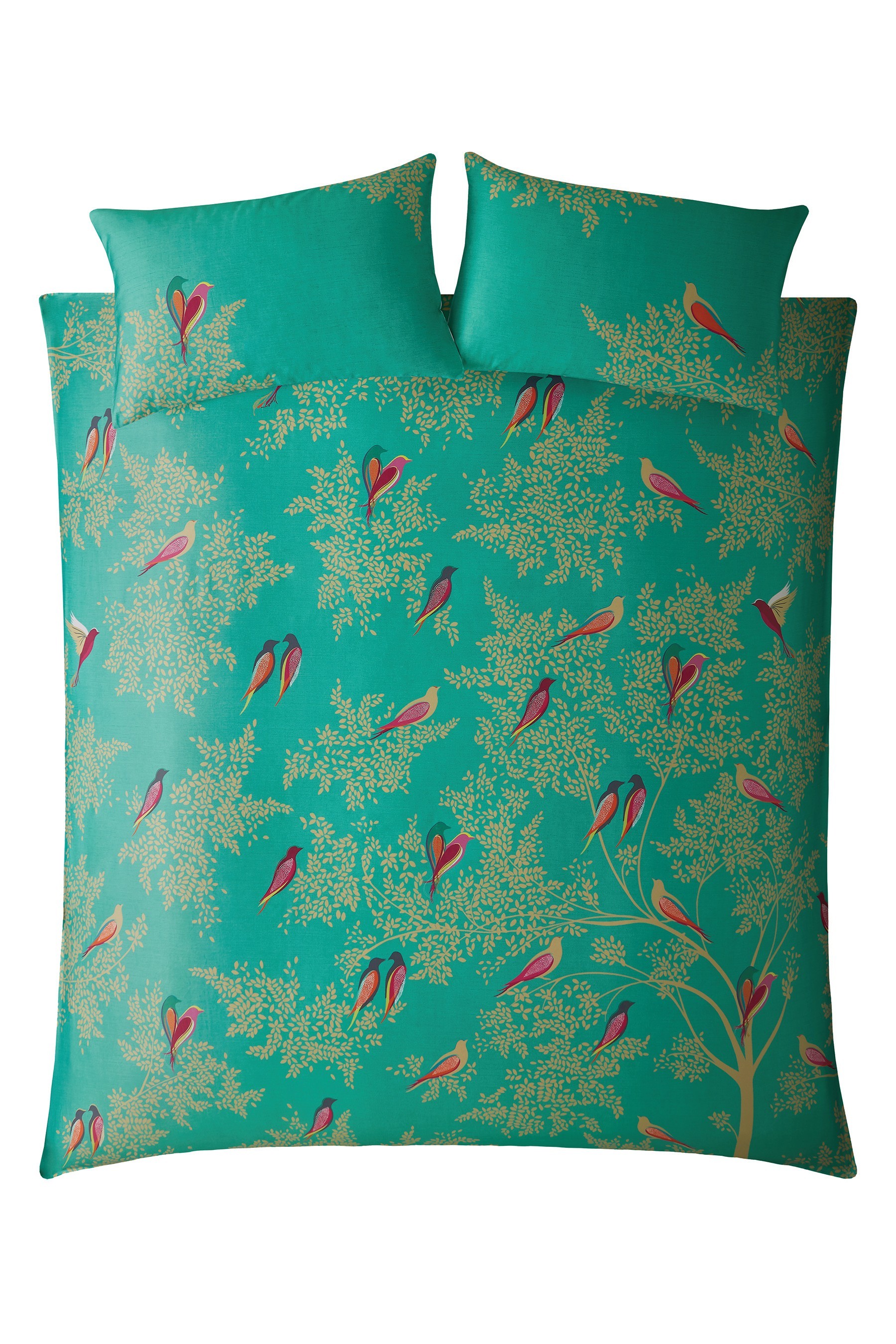 Sara Miller Birds Cotton Duvet Cover and Pillowcase Set