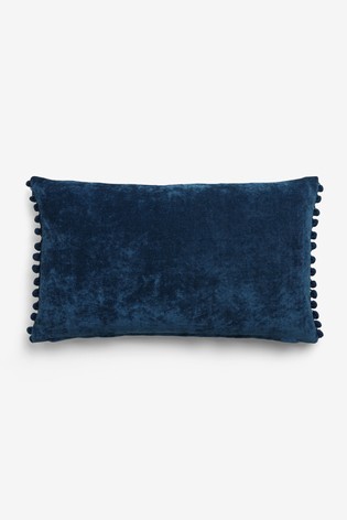 Soft Velour Pom Edge Cushion