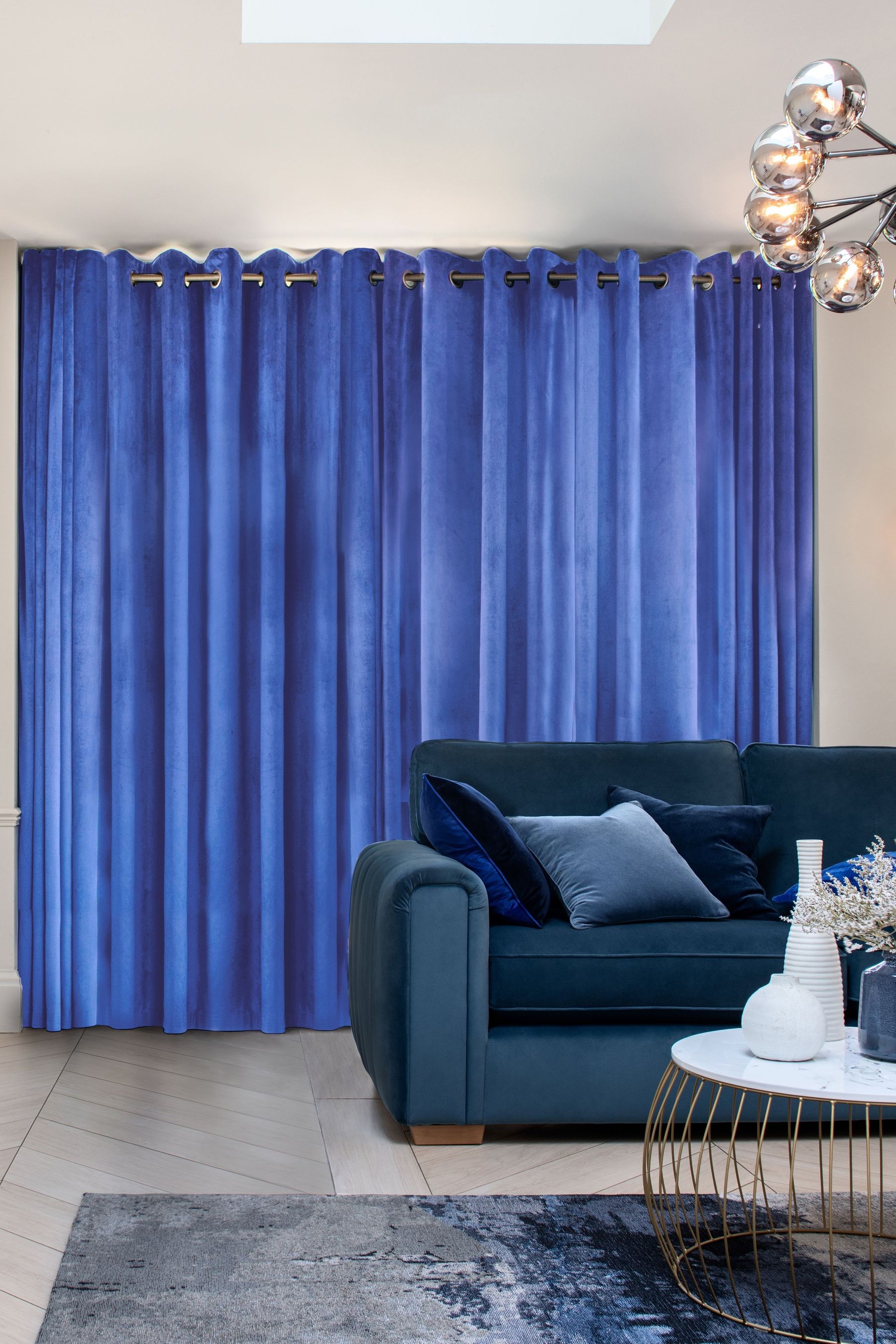 Matte Velvet Curtains Eyelet Lined